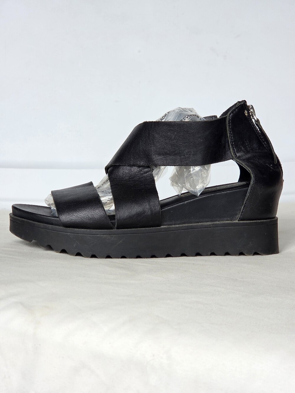 ​Steven by Steve Madden Keanna Black Strappy Gladiator Platform Heels Sz 8.5
